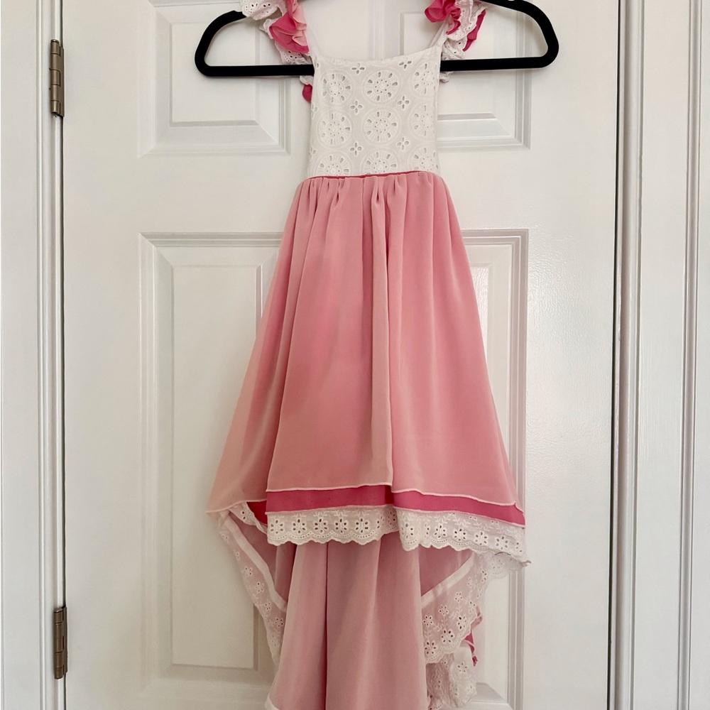 EUC Sz 6 Love & Grow Bubble Gum Pink High Low Sea Princess Dress